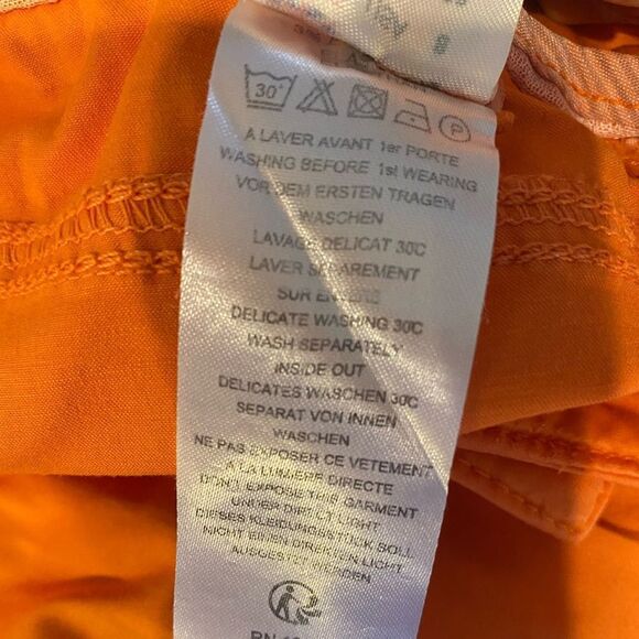 Saint James Sz 8 Classic Luxury Orange Chino Bermuda Cotton Shorts - Picture 8 of 8